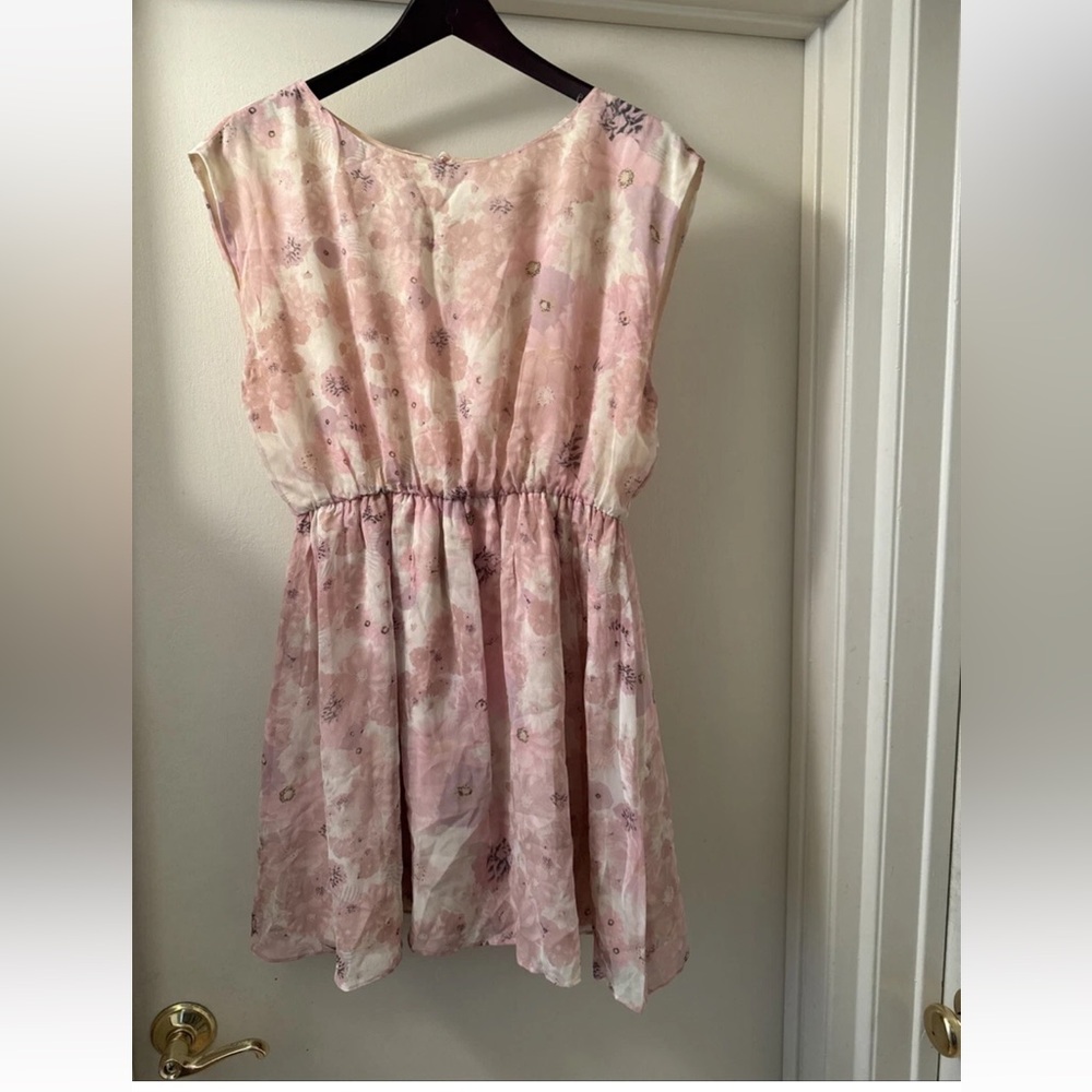 Alice + Olivia Pink Floral Mini Dress sz m